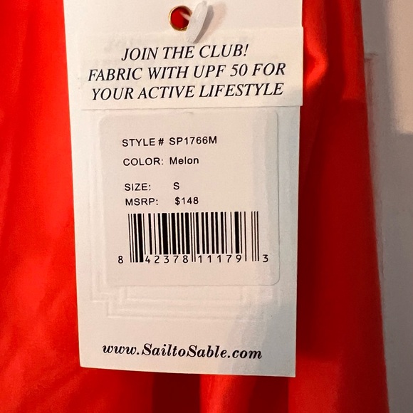 Sail to Sable Long Sleeve Orange Dress new - Picture 7 of 9